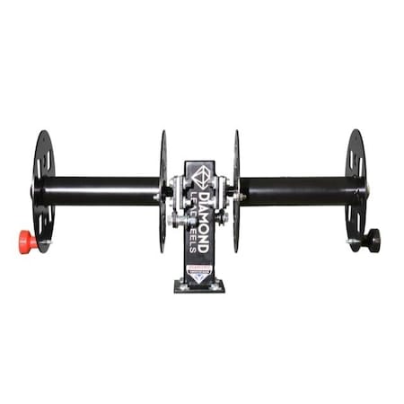 Diamond Lead Reels Welding Lead Reel, HD, 10", Black, Steel, Fixed Side x Side FBSS10BLK